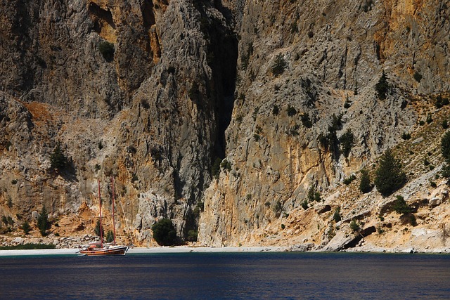 Crystal Clear Water of Mediterranean Sea on Afandou Beach on